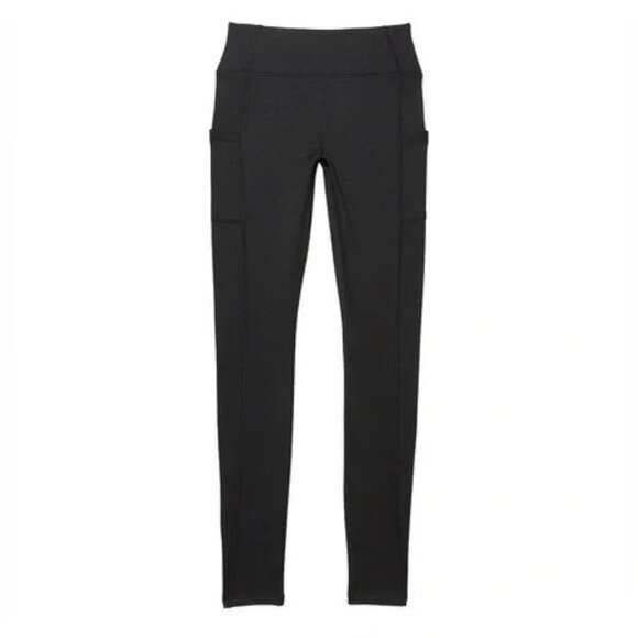 Active Fleece Lined Winter High Rise Yoga Leggings Black w/ Pockets Size Medium - Picture 1 of 4